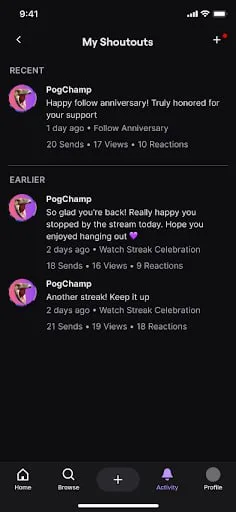 Twitch тестирует Streamer Shouts — персональные уведомления для зрителей